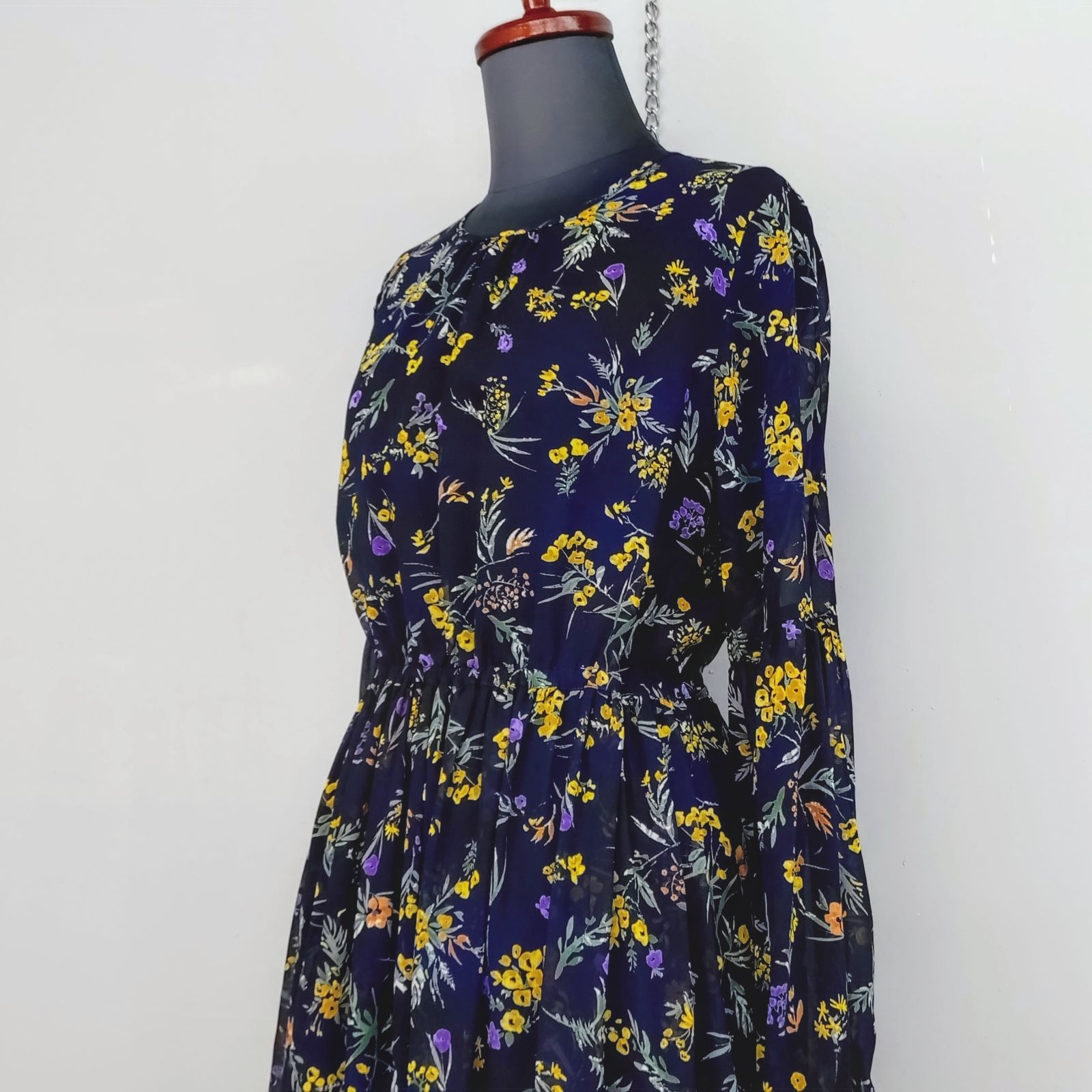 DAMA collection ワンピース ダークブルー size7AR DAMA collection ダーマコレクション ロングワンピース ネイビー