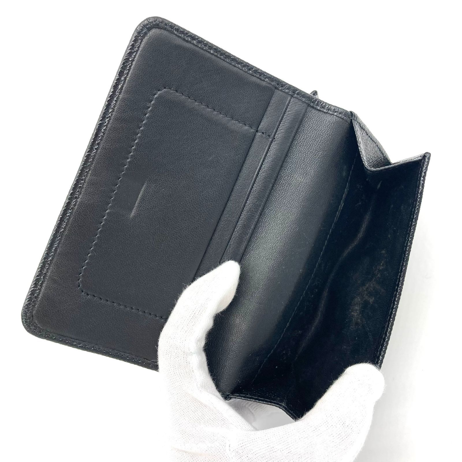 h*)様 【希少】　KSC　2個 BVLGARI 【新品・未使用】ブルガリ 2つ折り財布 280555 BLACK