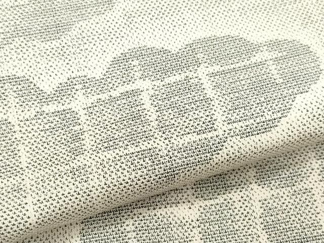 平和屋着物○本場大島紬 白大島 9マルキ 雲重ね吉祥文 正絹 逸品