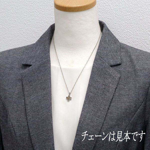 レ・エッセンシャル　K18WG ペンダントトップ　ダイヤモンド　クロス レ・エッセンシャル K18WG ダイヤモンド ペンダントトップ