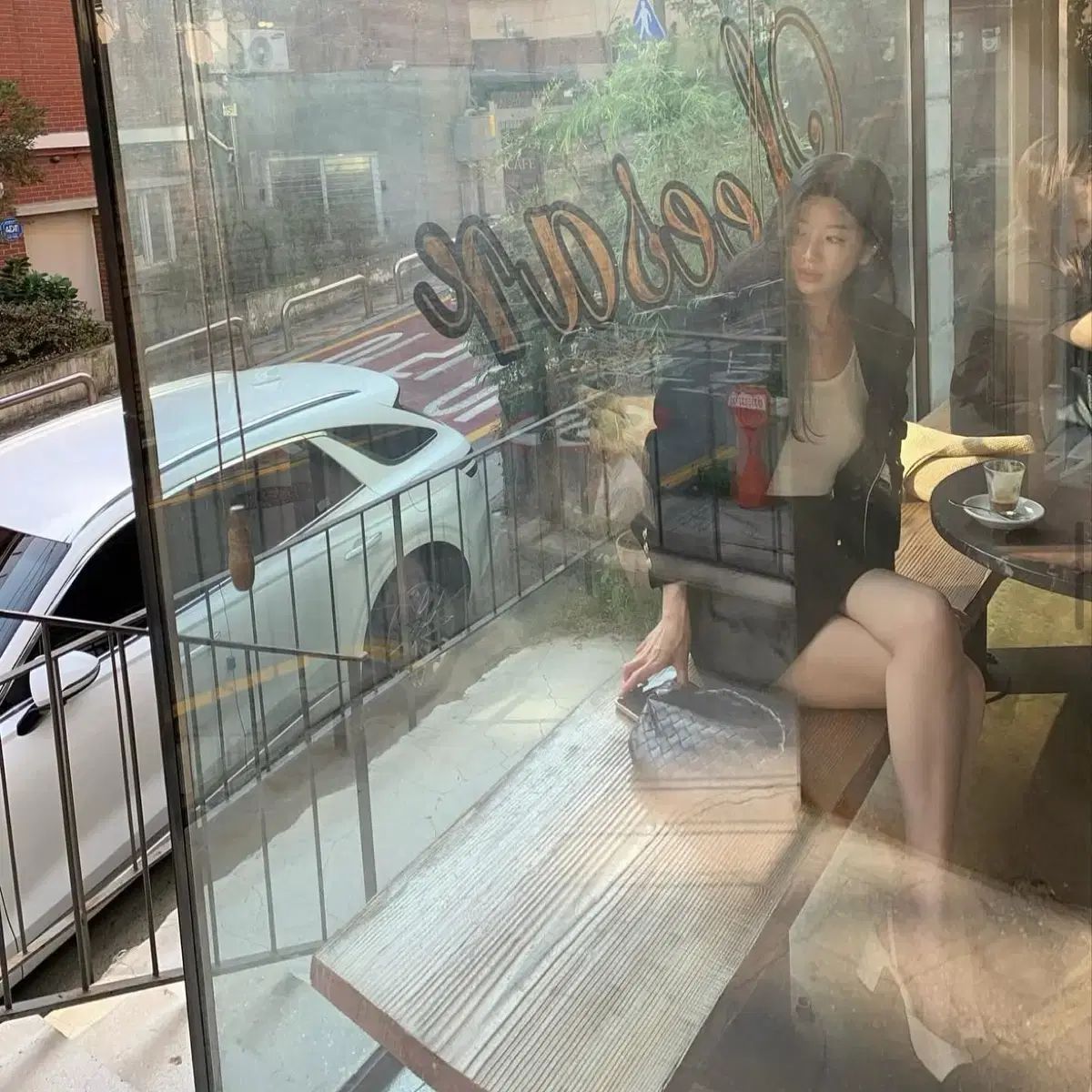  ラクレシ ウール ブークレ 黒 セットアップ ツイート その他 ビジネススーツ