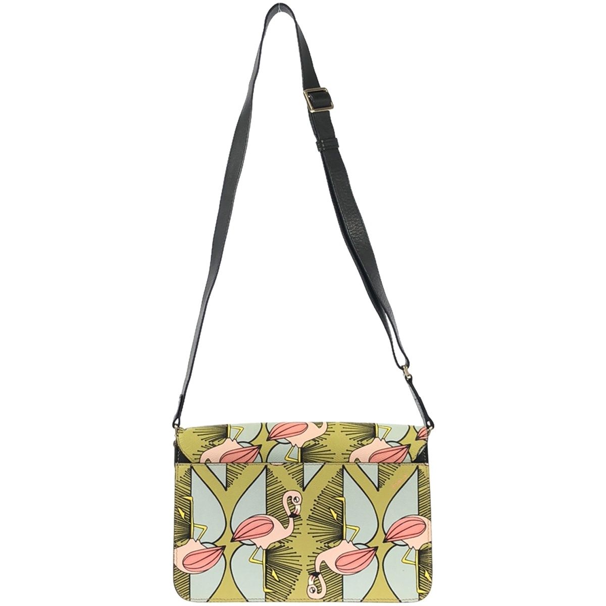 FURLA フルラ フラミンゴ柄クロスボディショルダーバッグ ミックス 