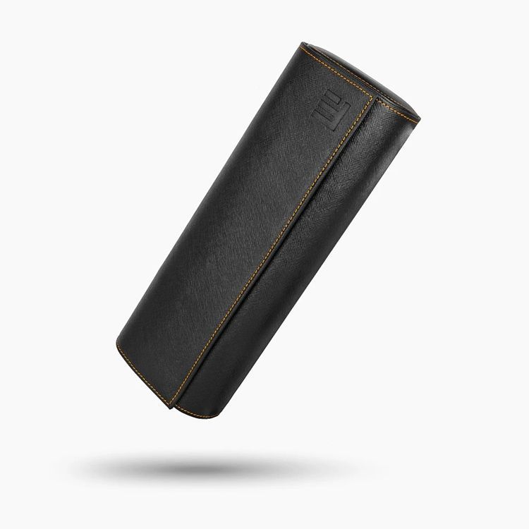 在庫1点のみ IFL Watches ウォッチロール 4本用 Saffiano Black ブラック 本革 型押し 収納 持ち運び 時計ケース アルカンタラ IFLW 正規輸入品 イタリア製 MARWIL-DEMENAGEMENTS_CH