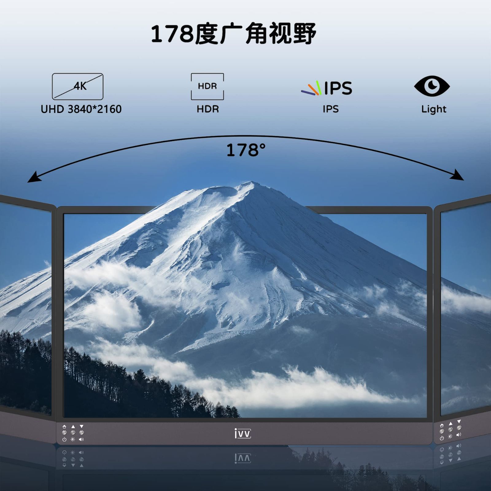 在庫セール】IVV モバイルディスプレイ 13.3 一体自立式 4K 3840x2160 ゲームモニター IPS液晶パネル USB モバイルモニター  Type-C MINI HDMI XBOX/Switch/PC/Mac/PS4/PS5/PC/Mac/fir - メルカリ