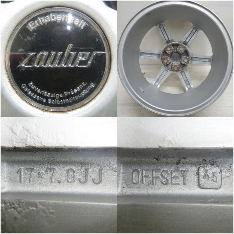 中古 17インチ アルミ Zauber EURO SPORT 4本セット アルファード
