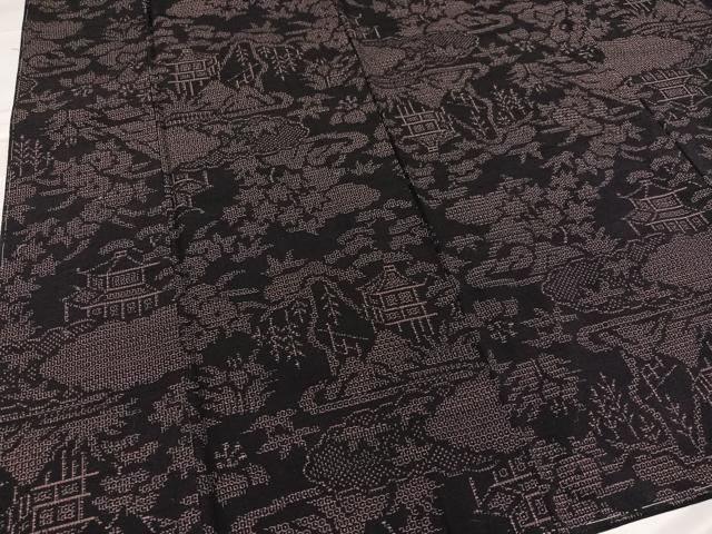 風景草木文 正絹