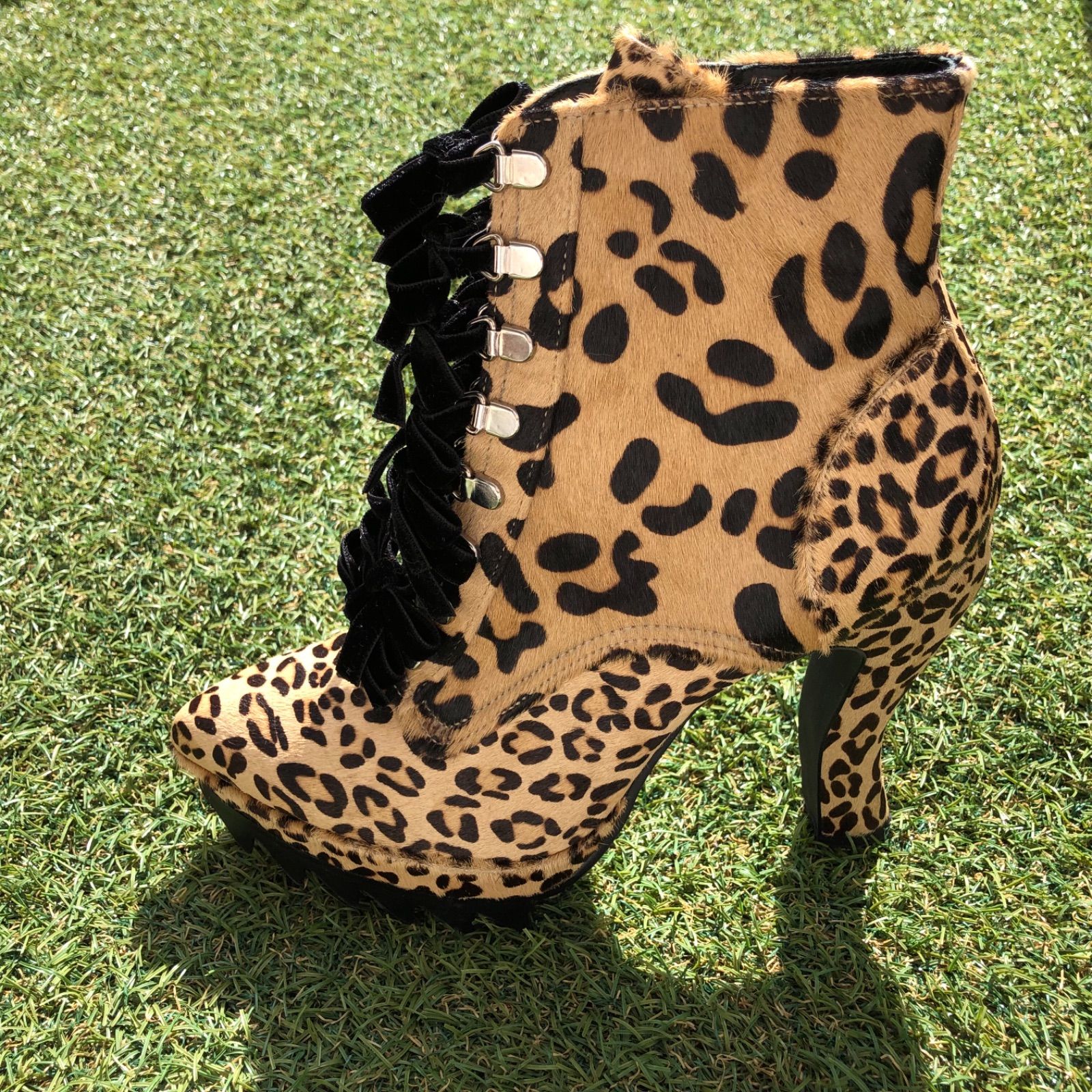 美品L G.V.G.V. CAT FOOT 猫足レースアップブーツブーツ D96 美品L G.V.G.V. CAT FOOT 猫足レースアップブーツブーツ D96