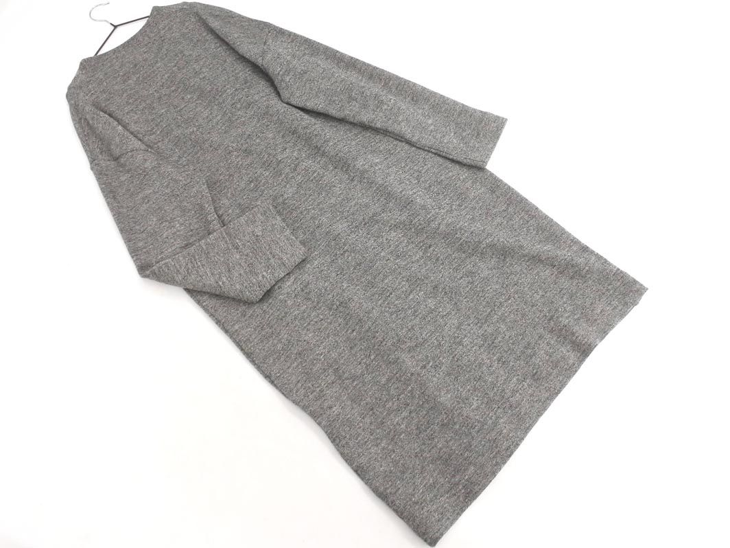 AMACA アマカ ウール100% ロング カーディガン size40/グレー