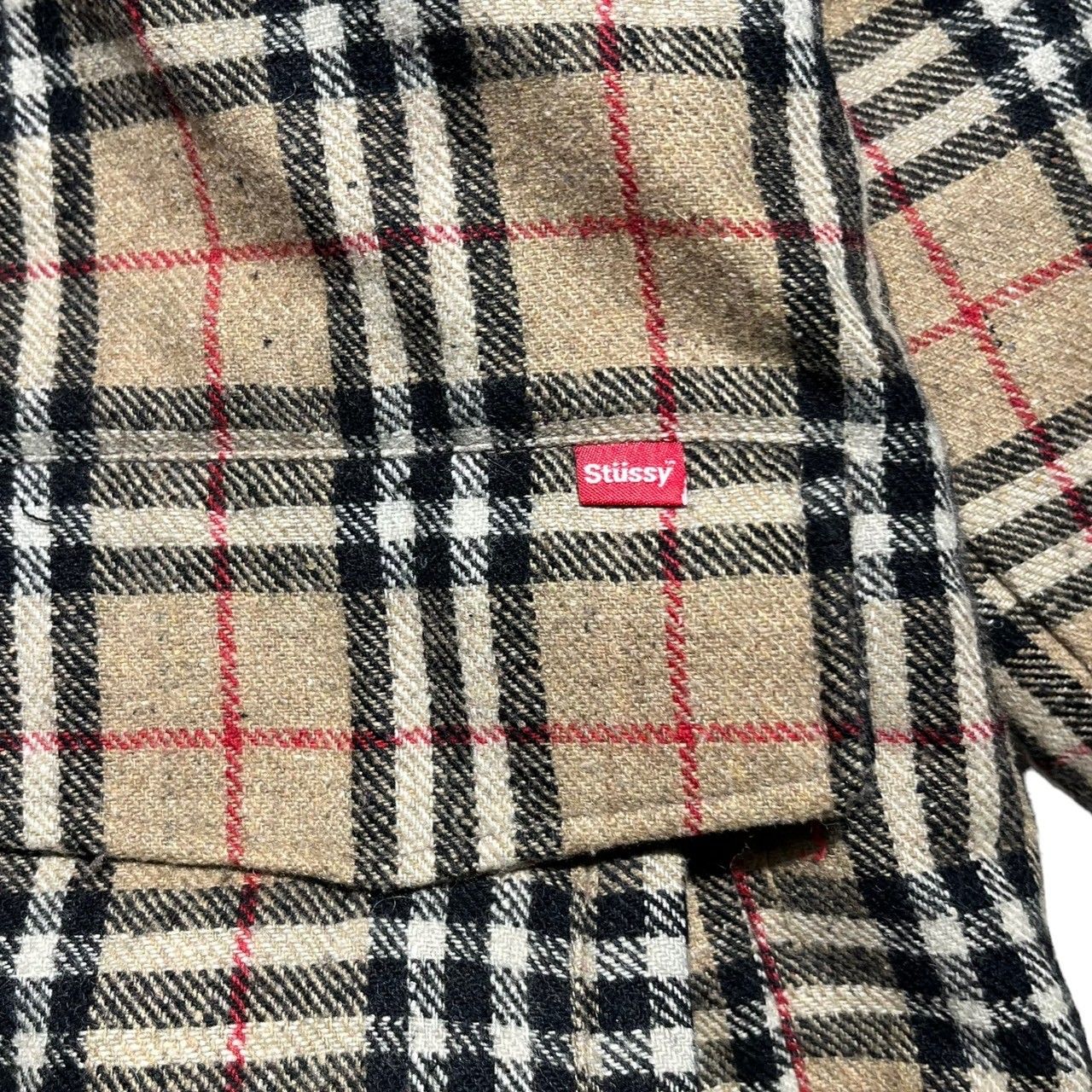 STUSSY(ステューシー) 90's ~ 00's burberry check padded jacket バーバリー チェック 中綿 ジャケット  XL ベージュ OLD ヴィンテージ 90年代～ - メルカリ