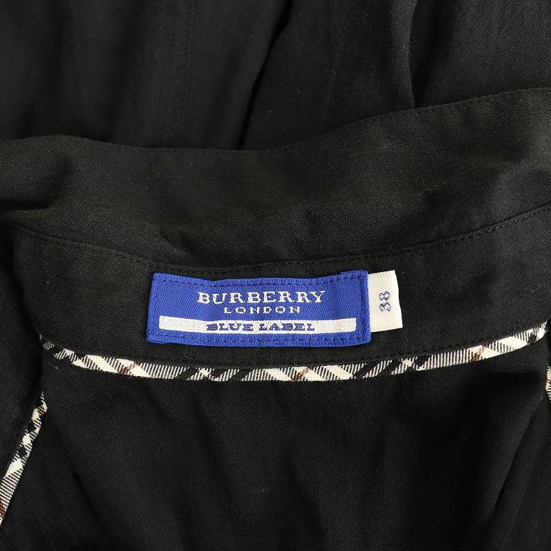72▢BURBERRY BLUE LABEL ノースリーブOP TS0716-7 BURBERRY BLUE LABEL ノースリーブ ワンピース 38