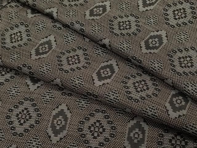 平和屋着物○本場染大島紬 訪問着 9マルキ 片輪車文 正絹