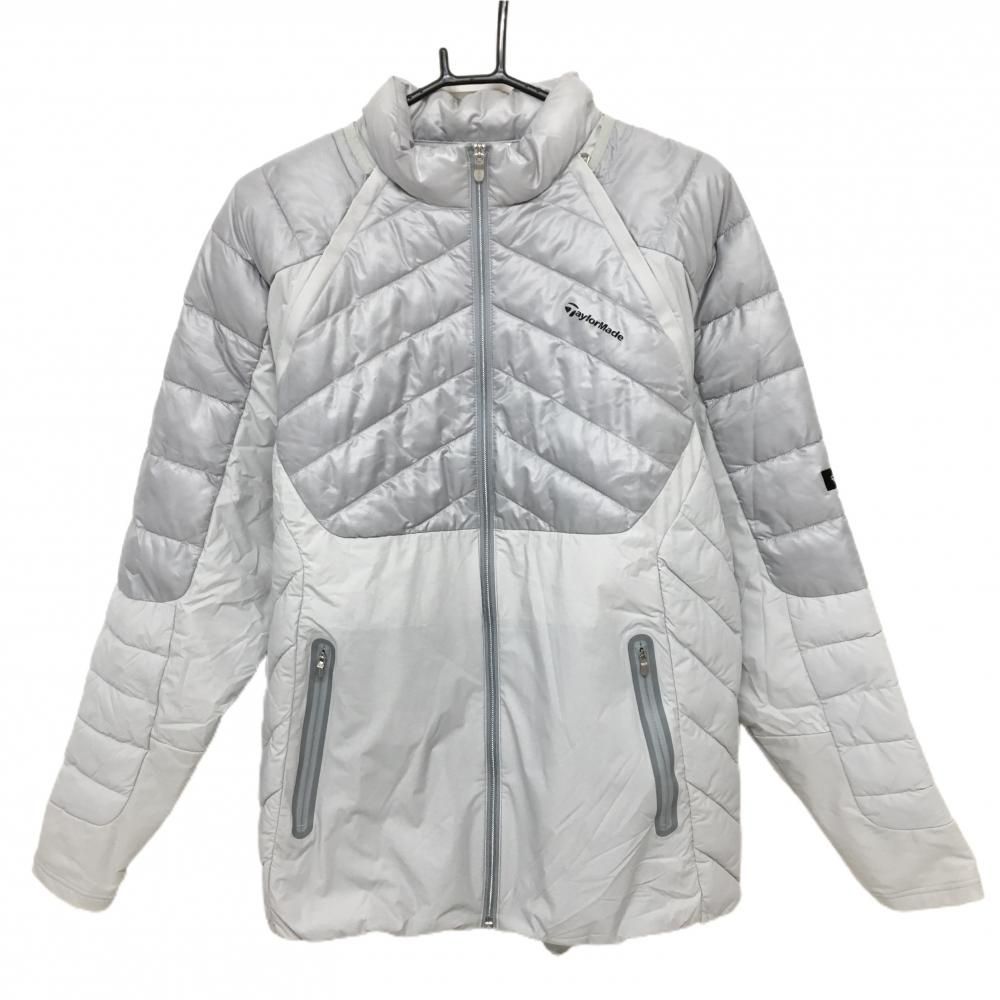 超美品】テーラーメイド 2WAY中綿ジャケット ライトグレー 切替 袖着脱  