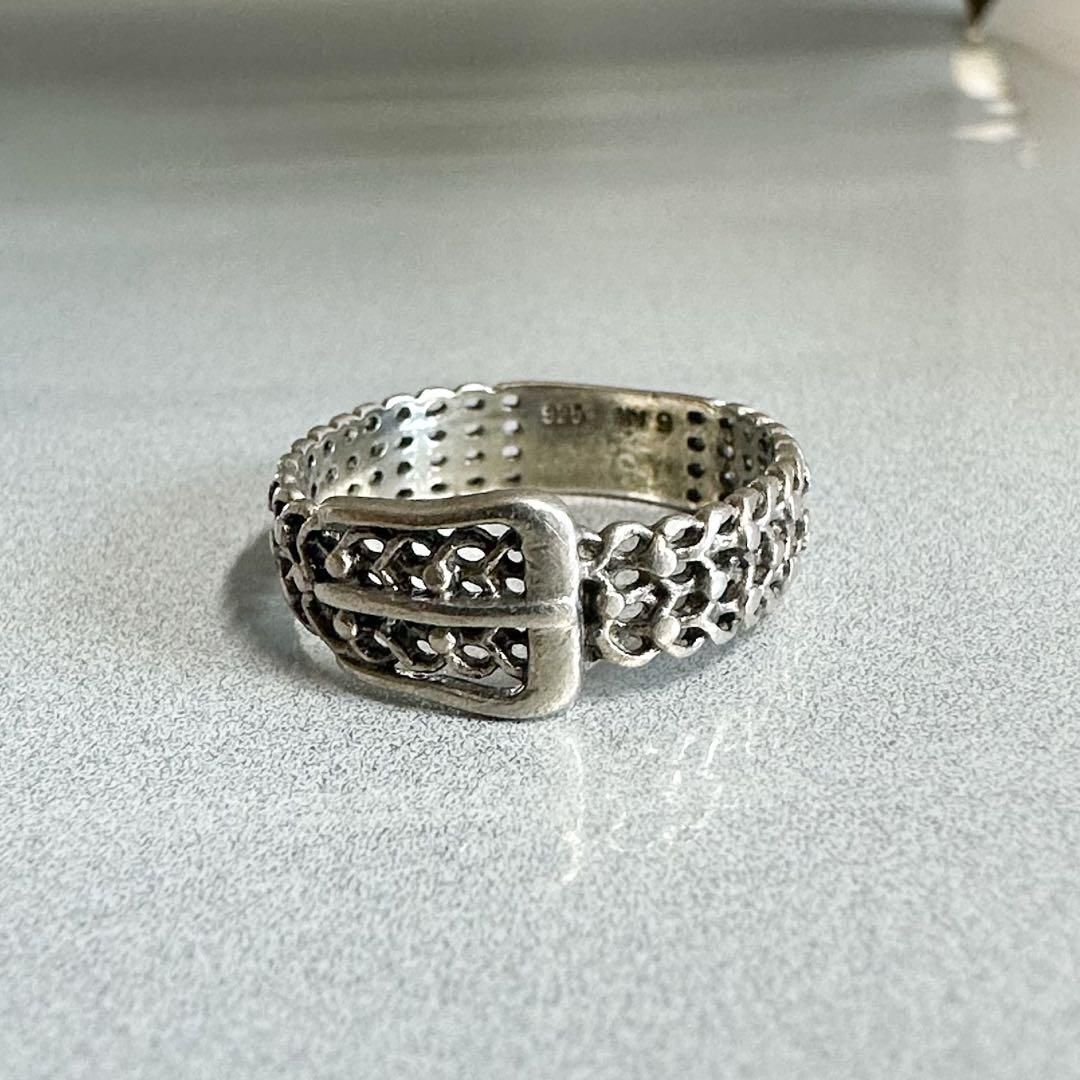 希少 ヴィンテージ ベルト リング メキシカンジュエリー シルバー925 
