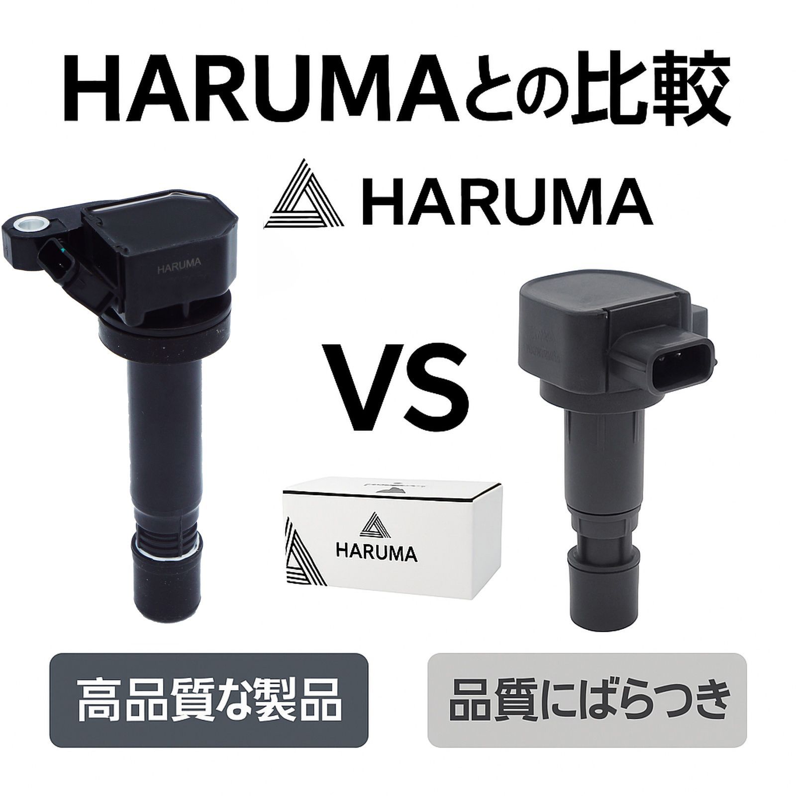 HARUMA製 高品質 90048-52126 52125対応 ダイハツ用イグニッションコイル3本＆NGK スパークプラグ3本セット 7659 BKUR6EK-9 ３ピン 1年保証 タント ムーヴ FFCRYSTALESIA_COM