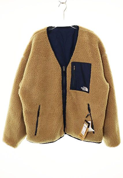 ザノースフェイス THE NORTH FACE REVERSIBLE EXTREME PILE CARDIGAN XL NP72334 リバーシブル エクストリーム パイル カーディガン ボア ジャケット ベージュ 【ブランド古着ベクトル】241228