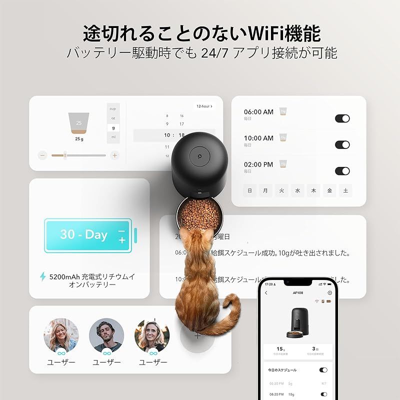 自動餌やり機 スマホ遠隔操作