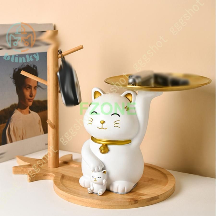 ネコ キー収納 小物入れ 玄関収納 おしゃれ オブジェ 置物 鍵置き 鍵
