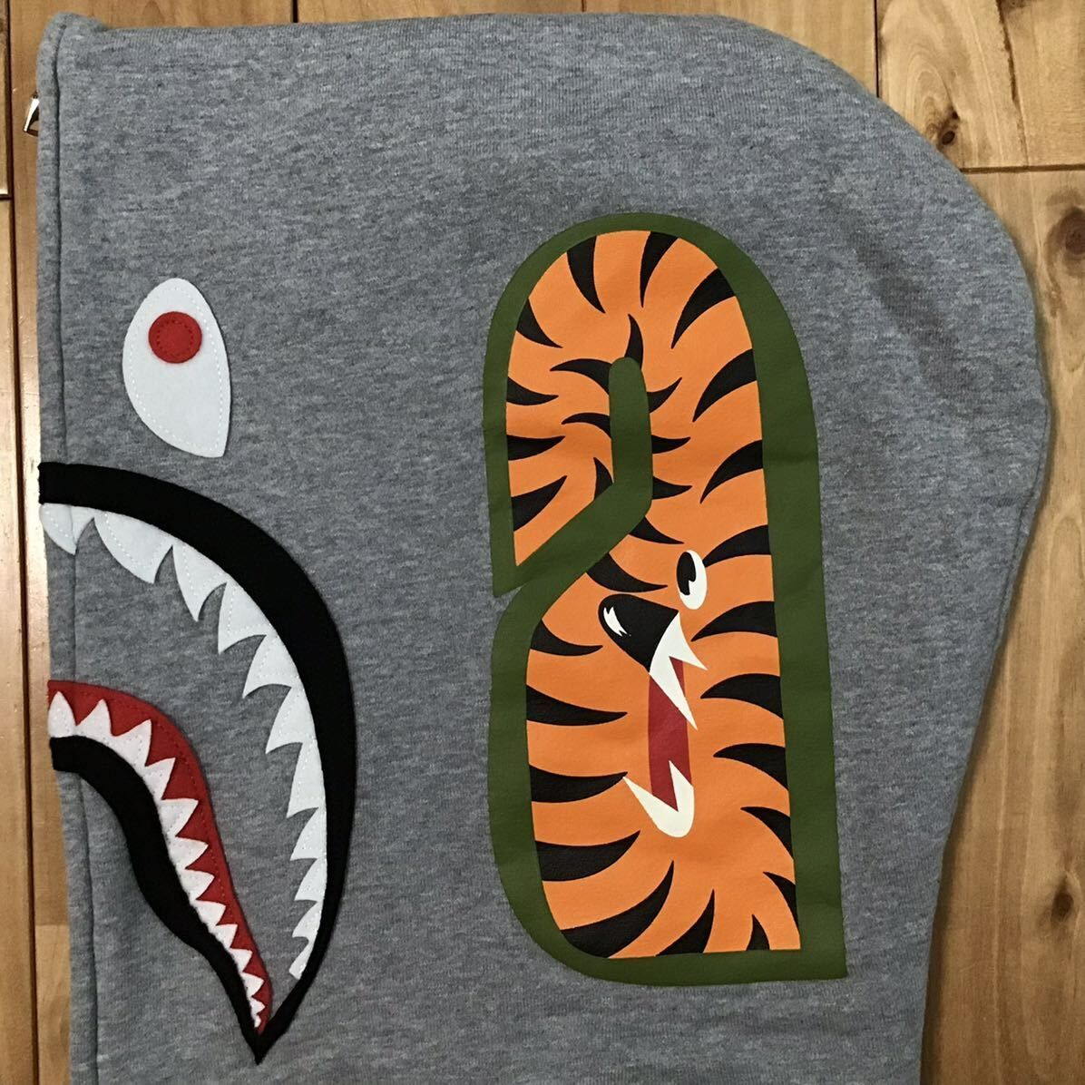 ☆XL☆ WGM シャーク パーカー グレー shark full zip hoodie a