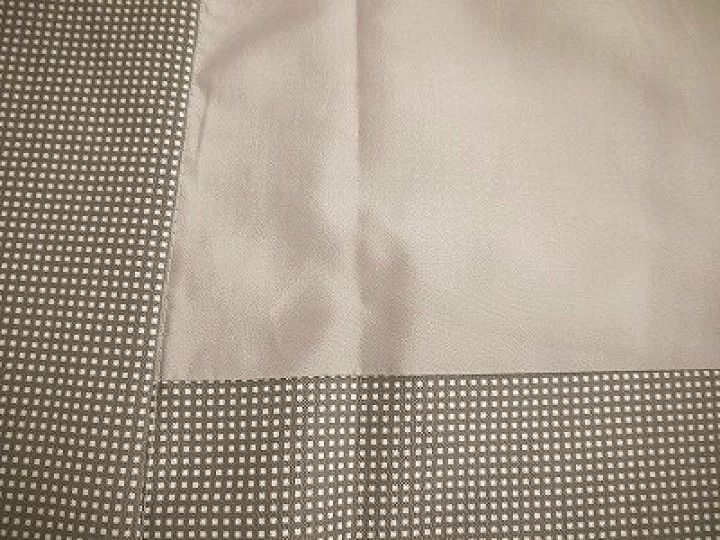 洗える羽織 長羽織袷 当店オリジナル フリーサイズ C 薄茶系の格子柄