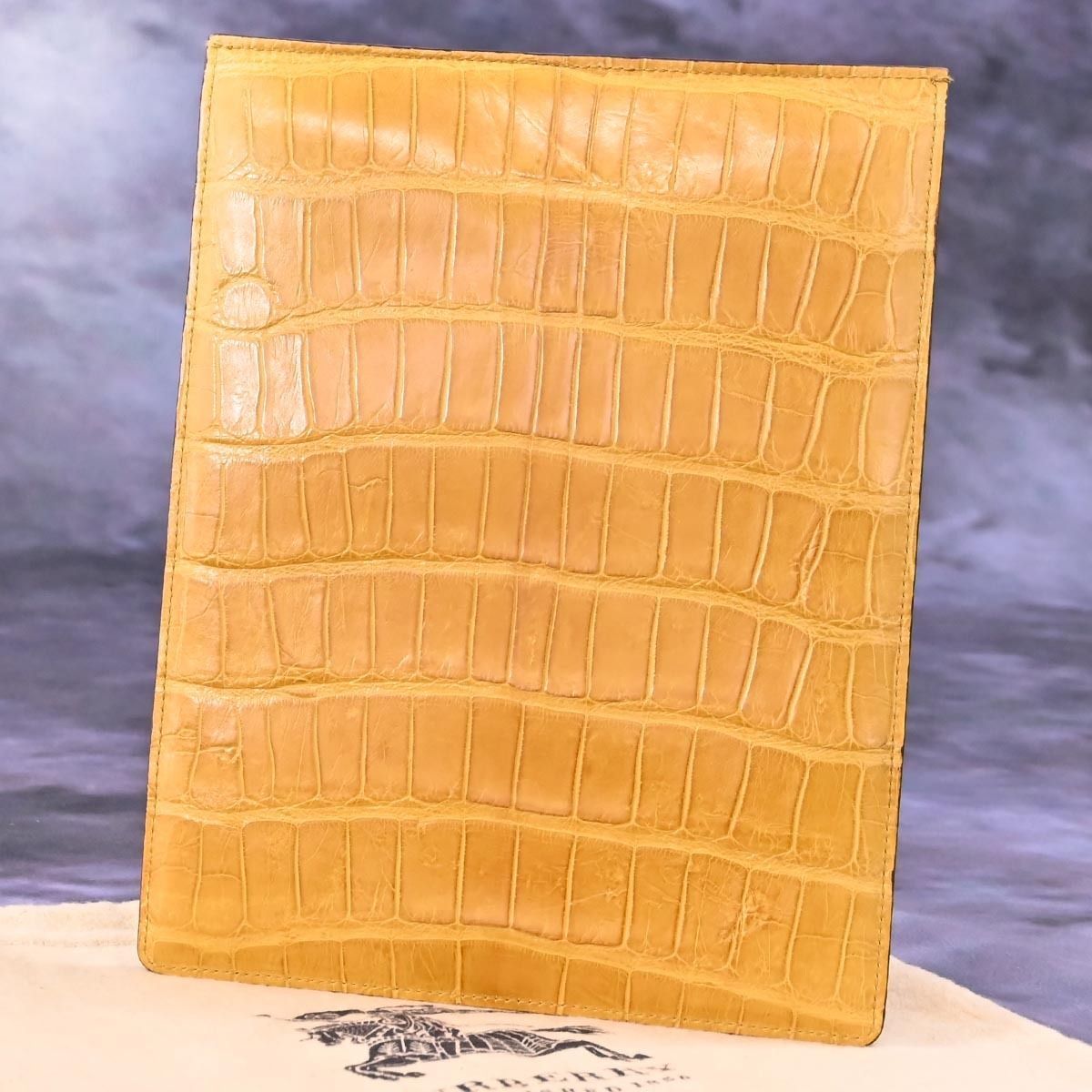 本物 新品 バーバリー プローサム 定価462,000円 マットクロコダイル  