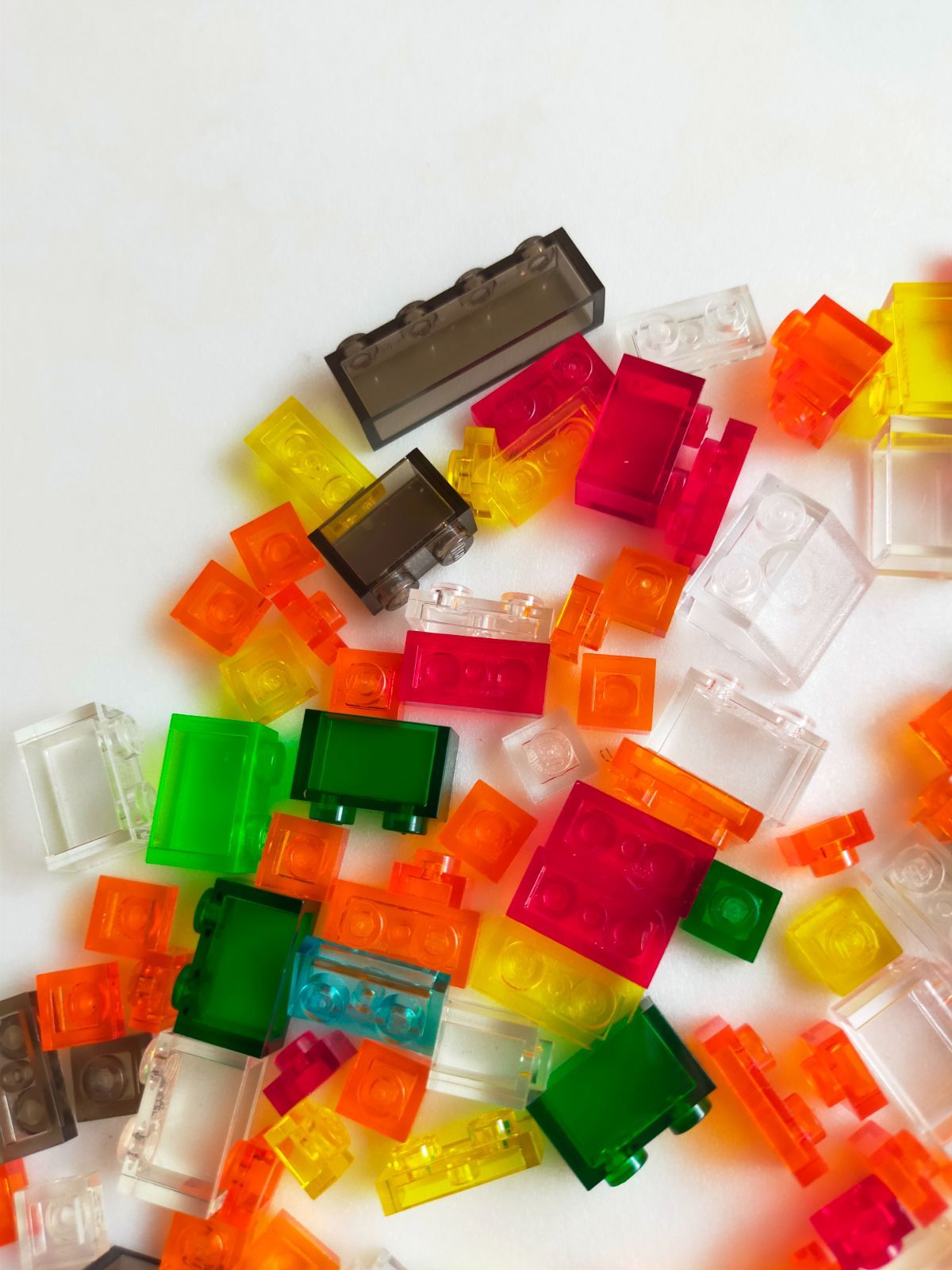 2726】レゴ 四角いクリアパーツ大量セット 基本ブロック 透明 スロープ 