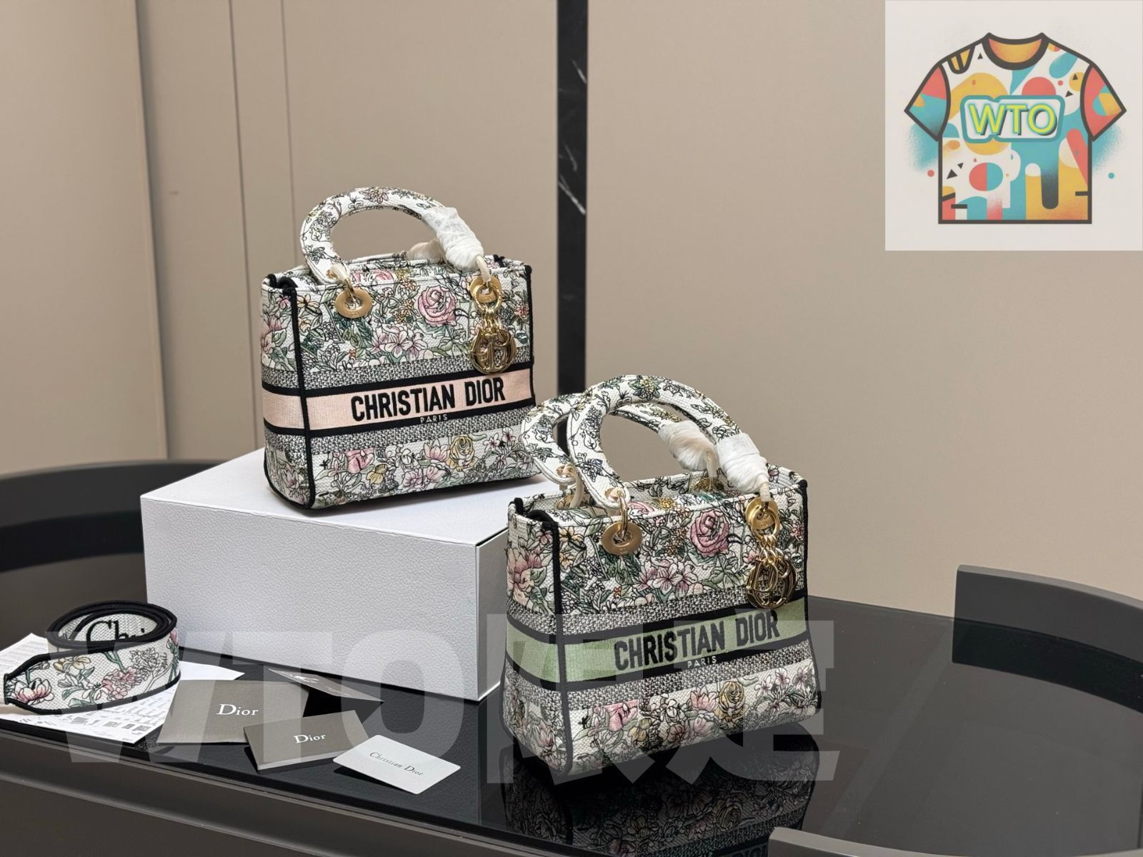 ディオールバッグ クール☆洗練【DIOR】Safari ノースサウス ミニトートバッグ