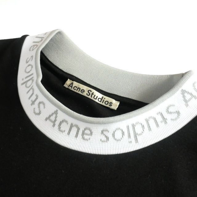 【アクネストゥディオス】ロゴ 半袖Tシャツ コットン ブラック Acne Studios - ロゴTシャツ - リラックスフィット - フェイ