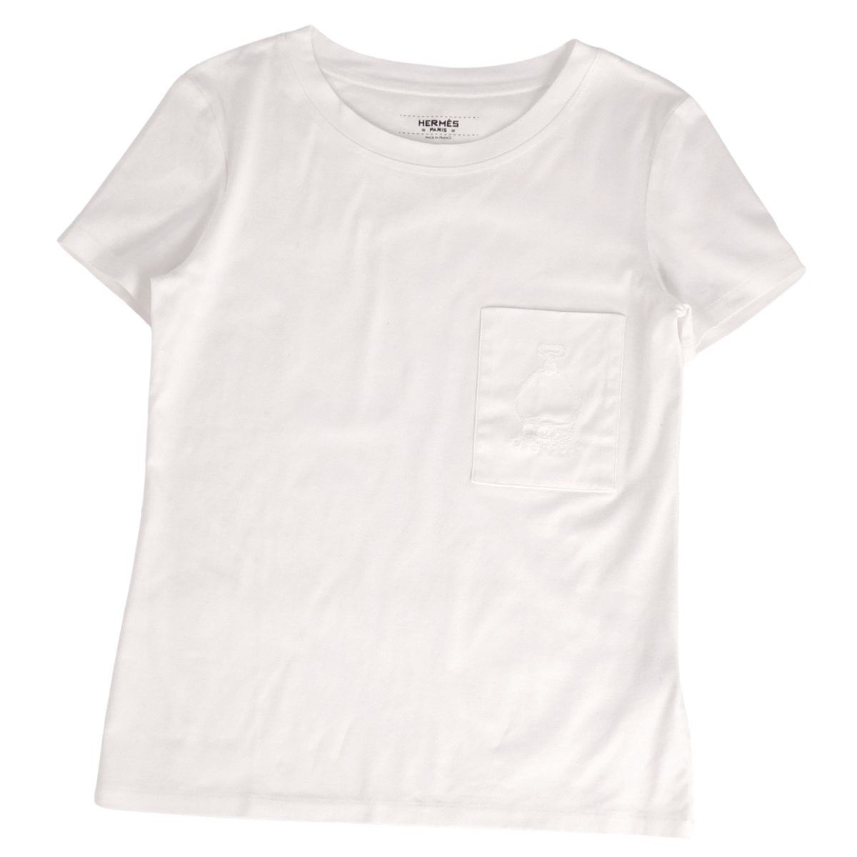 美品 エルメス HERMES Tシャツ カットソー ショートスリーブ 半袖 コッ 