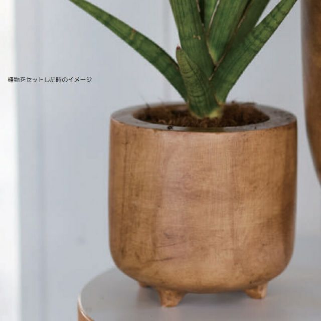 フローのある 花 観葉植物用ポット ダーシャ 13 Wood POT 4個入り 50017 底穴なし 防水インナー付属 代引き不可 小型ポット FARM p143 神秘的な
