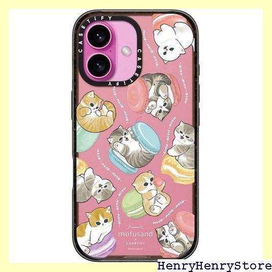 CASETiFY インパクト iPhone 16 ケース スリム | 2.5mの落下試験をクリア MIL規格4倍相当 | ワイヤレス充電に対応 - Do nothing or Macaroon - クリア ブラック 1952