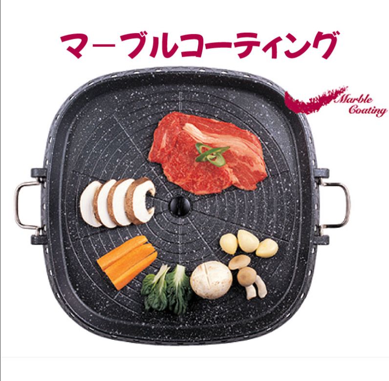 ♪日テレ「ZIP」番組で紹介! 韓国 HANARO MULTI サムギョプサル用焼肉 プレート(四角型） マルチ鉄板プレート 韓国サムギョプサル 鉄板  焼肉 すき焼き - メルカリ