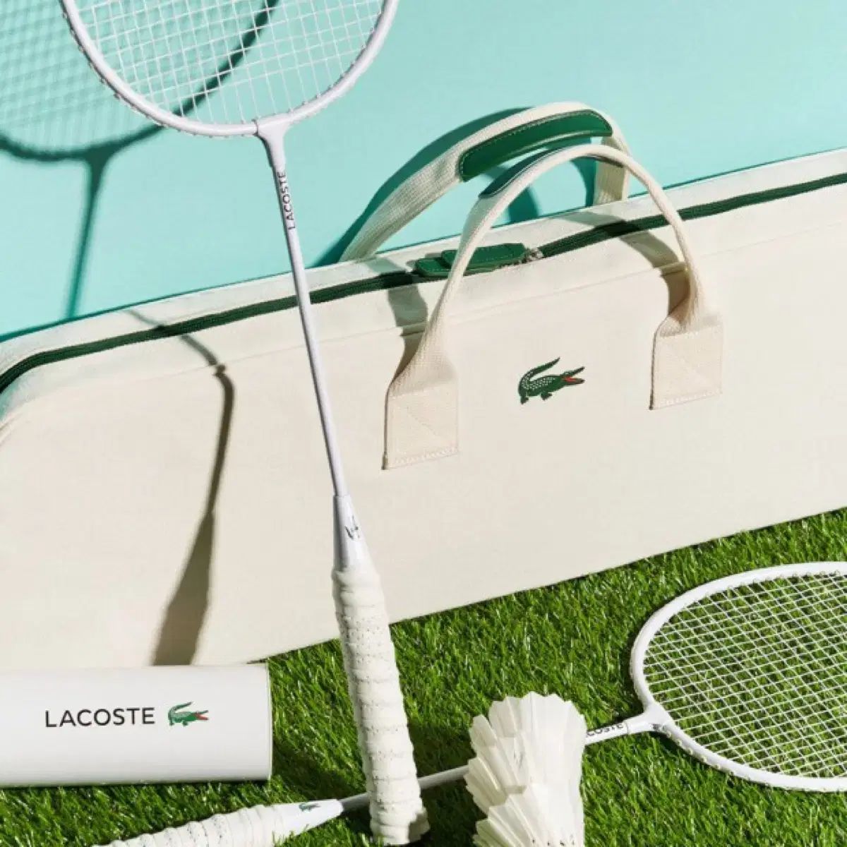 【雷市場（ポンジャン）商品韓国直送】 未開封 LACOSTE(ラコステ) バドミントン セット