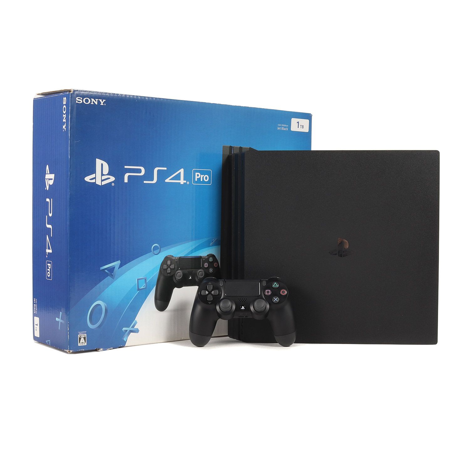 SONY ソニー PS4 Pro CUH-7000B B01 1TB ジェットブラック 本体一式 動作確認済み コントローラーあり 黒 ジェットブラック  - メルカリ