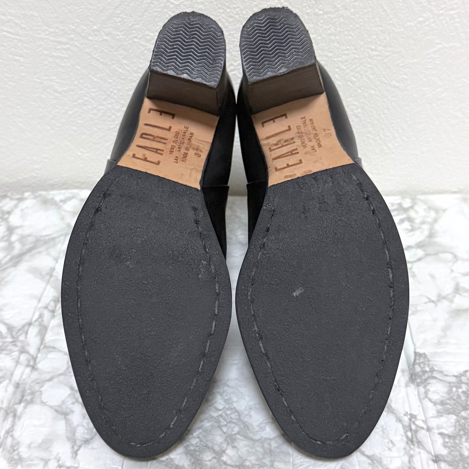 EARLE Back zip short boots バックジップショートブーツ リアルレザー 