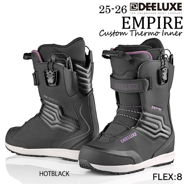 25-26 ディーラックス エンパイア DEELUXE EMPIRE CTF スノーボード 靴 25-26-BT-DEE ホットブラック 21.5 22.5 23.5 24.5 25.5 26.5 27.5 28.5 29.5 30.5