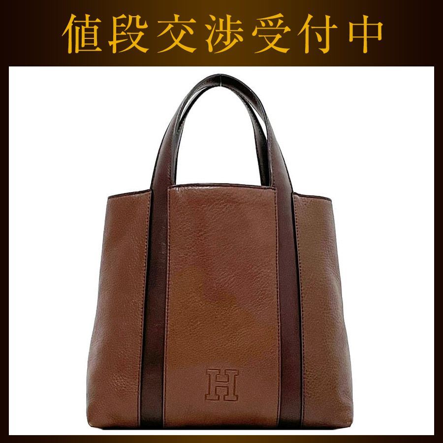 ヒロフ トートバッグ ブラウン 美品 レザー 中古 HIROFU 自立 - メルカリ