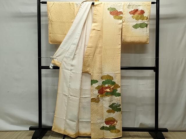 平和屋着物□訪問着 飛鶴文 暈し染め 金彩 正絹 逸品 caaw2754in