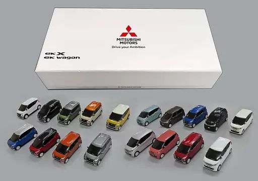 三菱 ekX・ekWagon ミニカー 18個 中古】ミニカー 三菱 ekX/ek wagon プルバックカー(18台セット