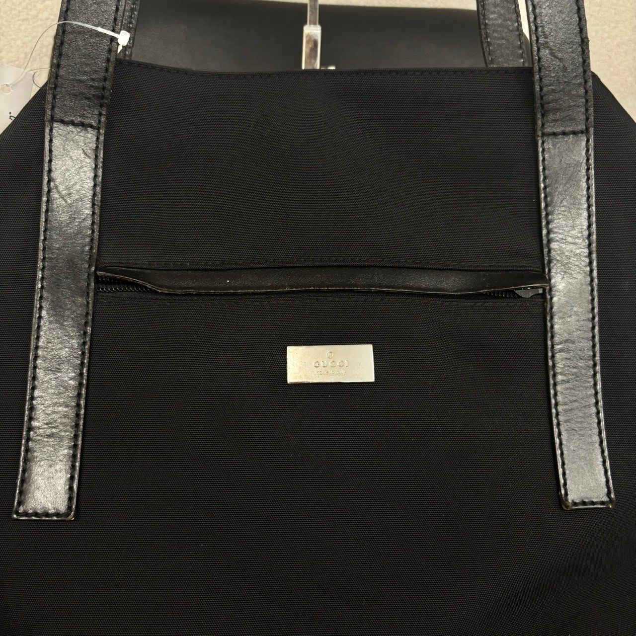 GUCCI グッチ トートバッグ キャンバス レザー 黒 999肩掛け可