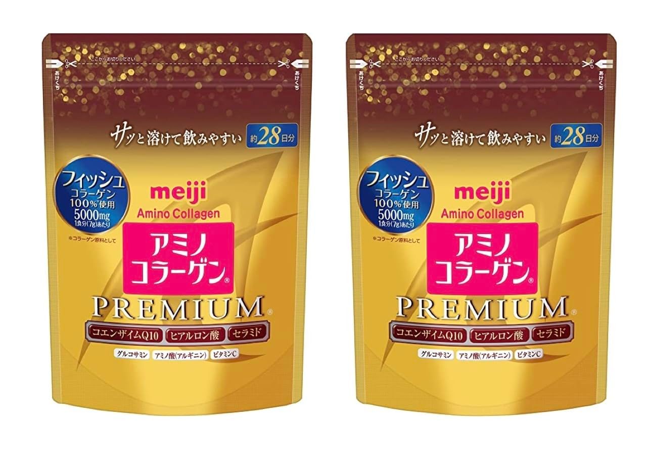 明治アミノコラーゲン 詰替 粉末 196G 2個セット 196グラム x 2