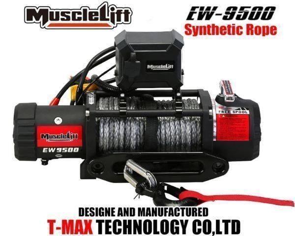 マッスルリフト MuscleLift 12V 9500LBS 電動ウインチ シンセティックロープT-MAX(TMAX）社製 オフロード4WDクロカン  ハンマーマックス ゼウス メルカリ店 メルカリ