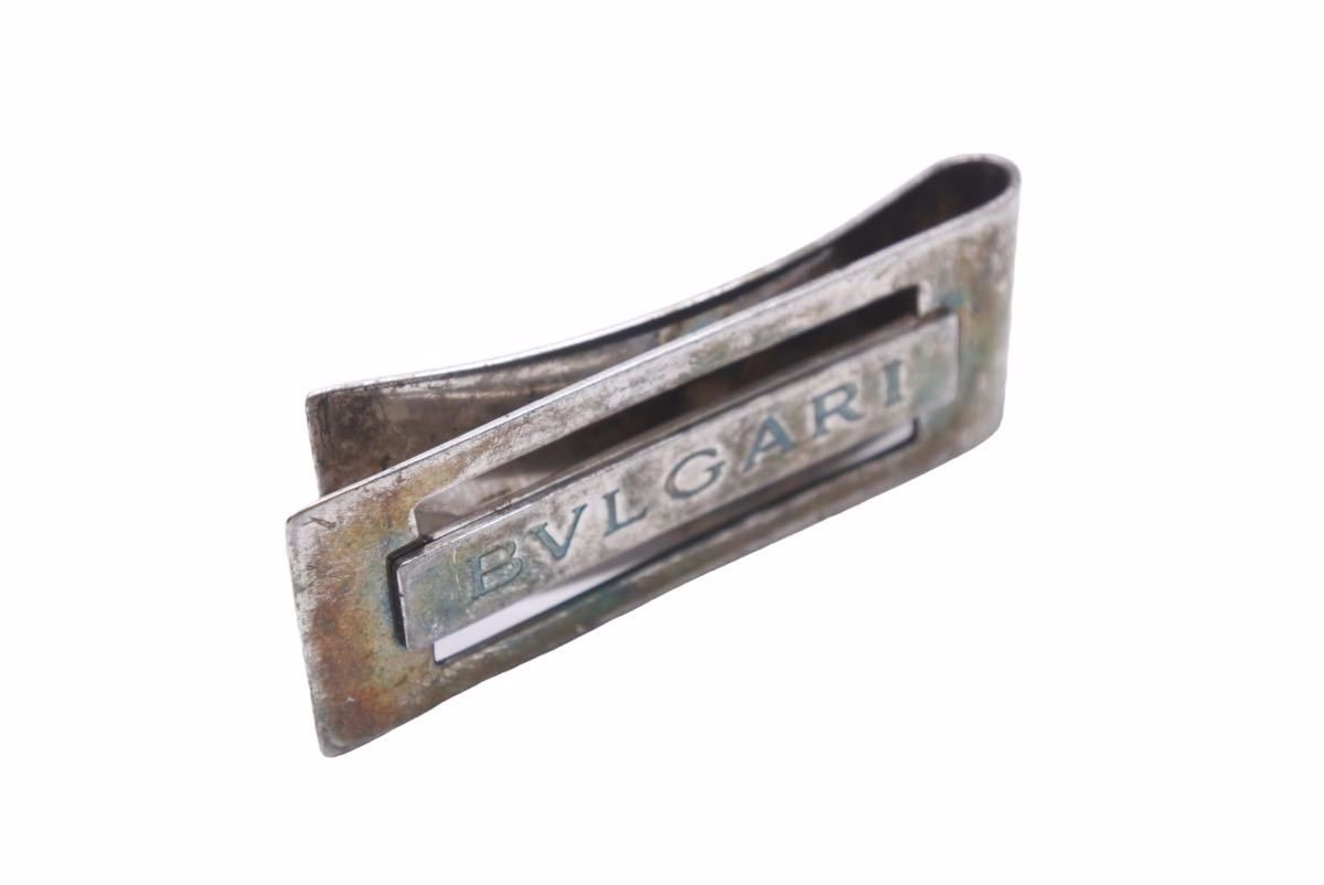 BVLGARI ブルガリ マネークリップ シルバー 925刻印 BVLGARI ブルガリ マネークリップ ブランドロゴ刻印 シルバー