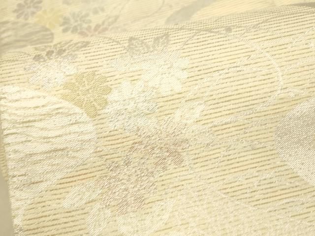 平和屋着物◎六通柄袋帯　笹竹文　金銀糸　正絹　逸品　DABE3819qp 平和屋着物◎六通柄袋帯 笹竹文 金銀糸 正絹 逸品 DABE3819qpの通販 by