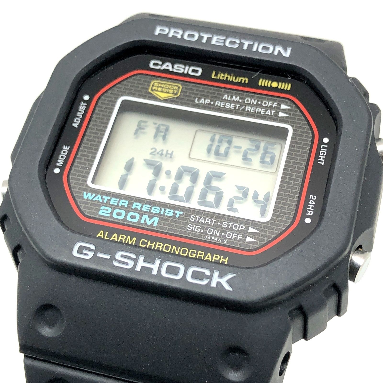 G-SHOCK ジーショック DW-5000C-1A M240 CASIO公式レストア品 初代 ファーストモデル オレンジ豆球 段無し  1983年4月発売 - メルカリ