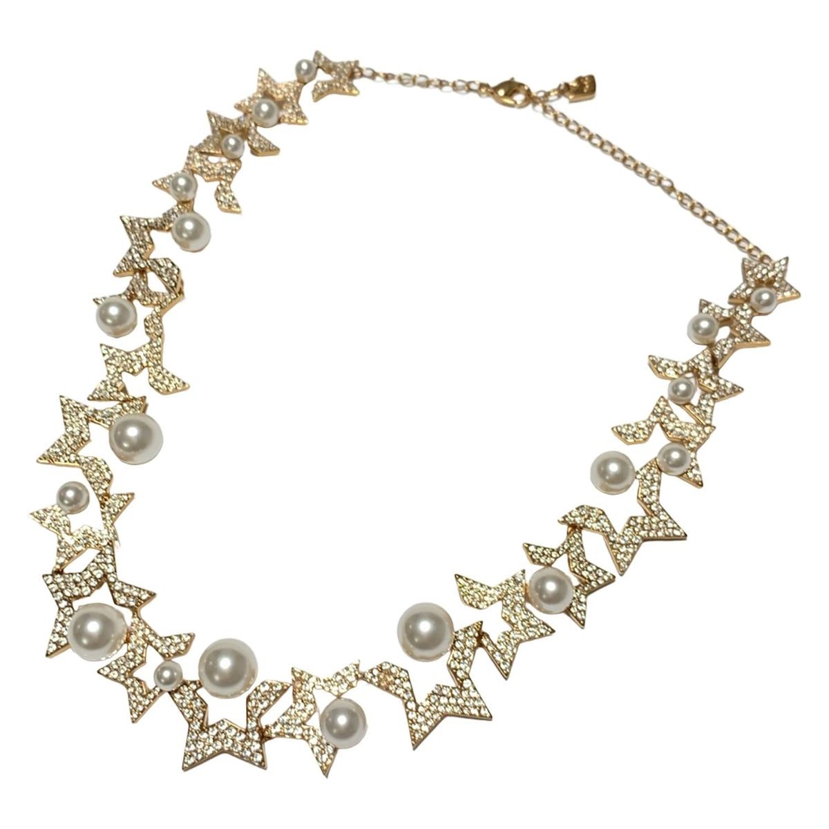 SWAROVSKI スワロフスキー チョーカー - ピンクゴールド×白 スター 星 |パール