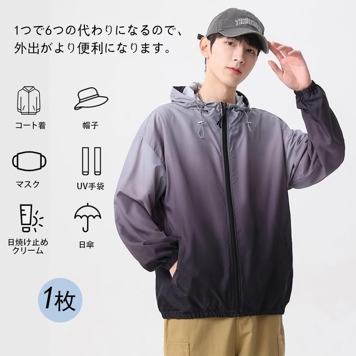 日焼け防止服 長袖