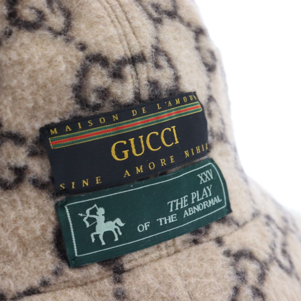 超美品　グッチ　GG　スブリーム　ボア　バケットハット　604194 GUCCI - 超美品 グッチ GG スブリーム ボア バケットハット