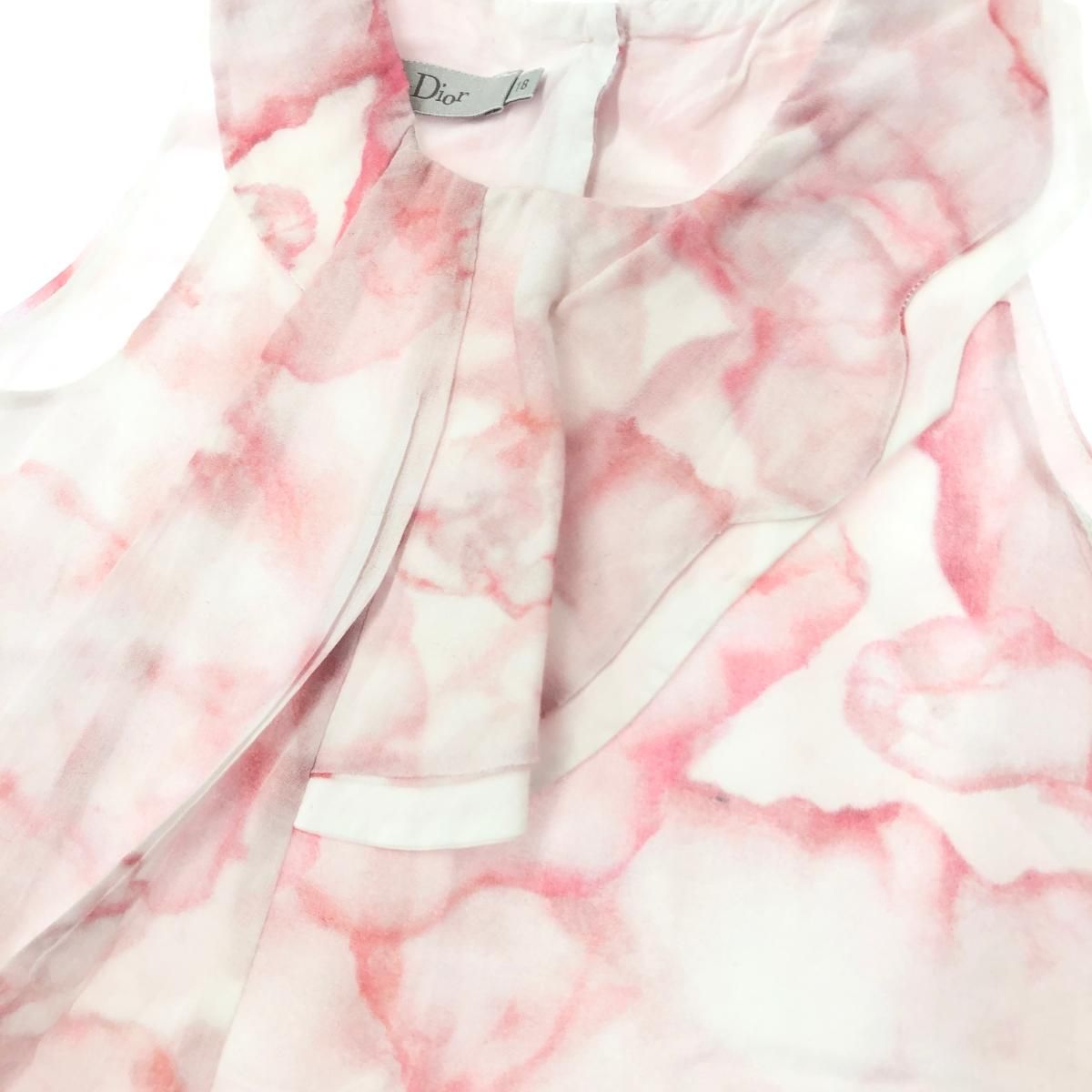 baby Dior ベビーディオール 総柄 フリル ノースリーブ ワンピース