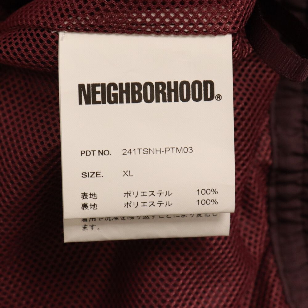 NEIGHBORHOOD ネイバーフッド 24SS PFU PANTS ロゴプリント トレーニング トラックパンツ ワインレッド 241TSNH-PTM03 NEIGHBORHOOD (ネイバーフッド) 24SS PFU PANTS ロゴプリント