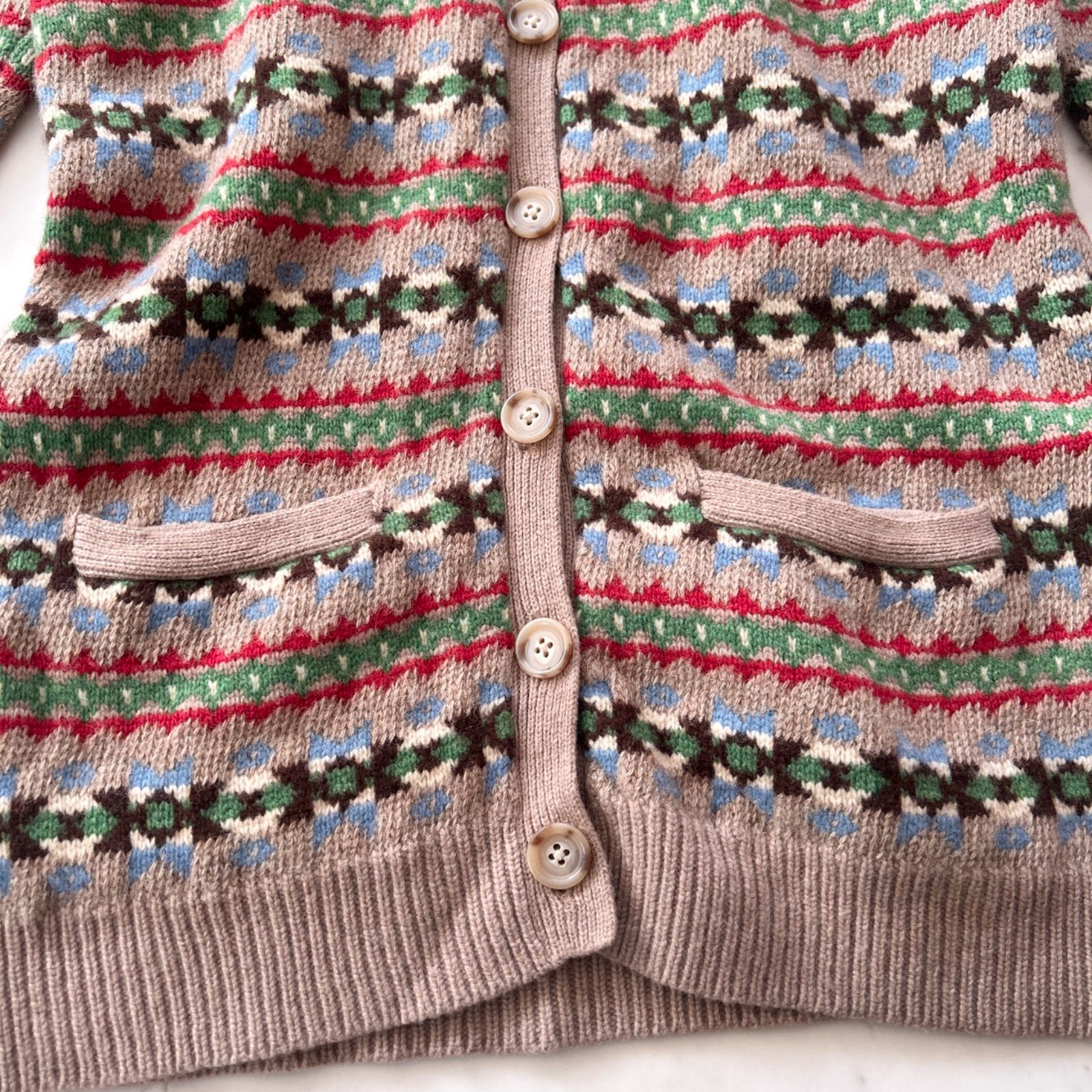 ラルフローレン ウール カシミヤ ニット カーディガン Mサイズ フェア